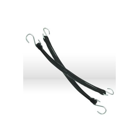 Kotap Tarp Straps, Epdm Rubber, Hooks Assembled, 10" Tarp Strap, Black TRS10